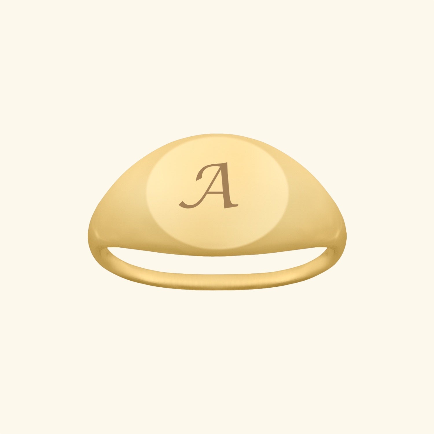 Initial Signet Ring | Gold plated